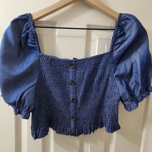 Denim crop top 10